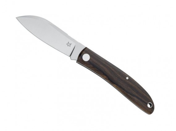 Fox Production fx.273zw Couteau  lame  acier M390 Bohler satiné manche 8,5 cm  en bois de ziricote marron