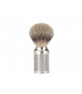 Mühle 091m94 Blaireau, pur argenté (silvertip badger), monture inox brossé