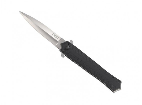 crkt 2265.cr Couteau  lame  acier 1.4116 SS satiné avec flipper manche 13,5 cm G10 noir