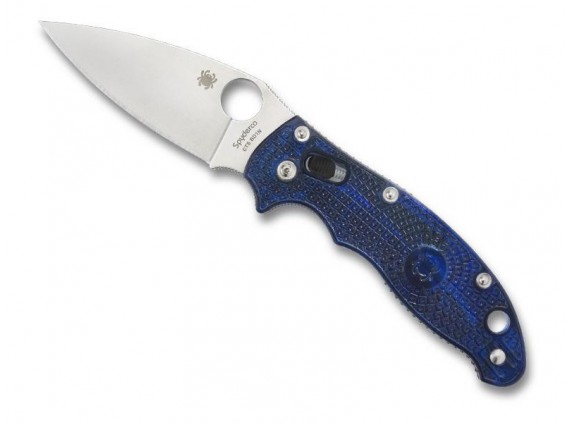Spyderco c101pbl2 Couteau  lame  acier CTS-BD1 «Ball bearing lock» manche 12 cm   nylon/fibre de verre bleu translucide