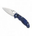 Spyderco c101pbl2 Couteau  lame  acier CTS-BD1 «Ball bearing lock» manche 12 cm   nylon/fibre de verre bleu translucide