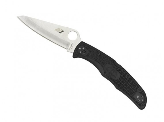 Spyderco c91pbk2 Couteau  lame  acier H-1 profil évidé manche 12,5 cm   nylon/fibre de verre noir