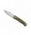 Lionsteel tla.gs Couteau  lame  acier M390 Bohler satiné « slip joint »  manche 10 cm  monobloc SOLID® de  aluminium  vert