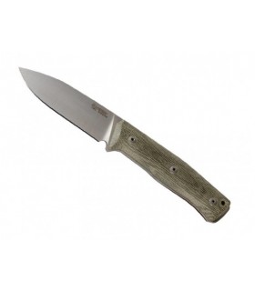 Lionsteel b35.cvg Poignard lame acier Sleipner satiné manche 9 cm  plaquettes micarta  vert