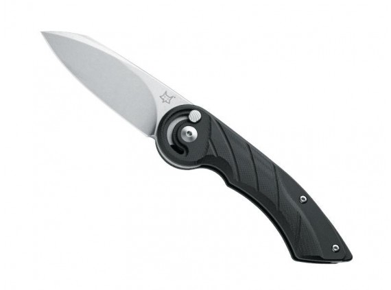 Fox Production fx.550g10b Couteau  lame  acier N690Co «stonewashed» manche 11,5 cm   G10, entretoise G10 noir  noir