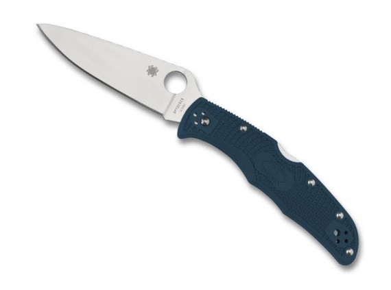 Spyderco c10fpk390 Couteau  lame  acier K390 Bohler à cran manche 12,5 cm    nylon/fibre de verre bleu