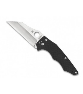 Spyderco c253gp Couteau  lame  Wharncliffe acier CPM-S30V avec mécanisme « compression lock » manche 13,5 cm  , G10 noir