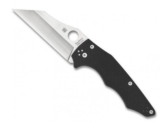 Spyderco c253gp Couteau  lame  Wharncliffe acier CPM-S30V avec mécanisme « compression lock » manche 13,5 cm  , G10 noir