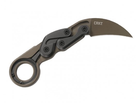 crkt 4040e.cr Couteau  lame  Hawkbill acier D2 à cran système ouverture «Kinematic» manche 12,5 cm   aluminium 6061 alu