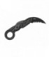crkt 4040v.cr Couteau  lame  Hawkbill à dents acier D2 revêtement nitrure de titane noir manche 12,5 cm   aluminium 6061 noir