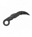 crkt 4040v.cr Couteau  lame  Hawkbill à dents acier D2 revêtement nitrure de titane noir manche 12,5 cm   aluminium 6061 noir