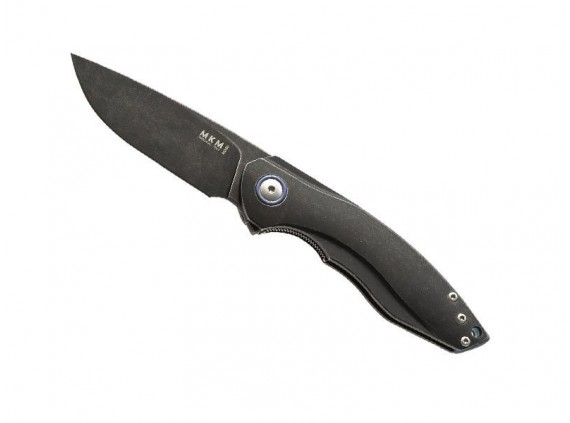 mkm mk.vp02tdsw Couteau  lame acier M390 Bohler manche 10,5 cm  titanium 6AL4V, pivot, entretoise/clip titanium anodisé bleu