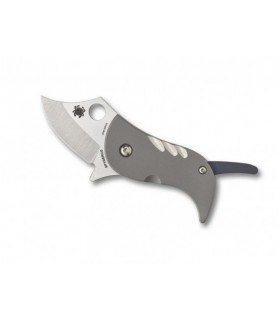 Spyderco c256tip Couteau  lame  acier CPM-S45VN  manche 6,5 cm  6, titanium finition « bead-blasted », avec pivot,