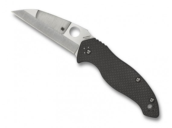 Spyderco c248cfp Couteau  lame  Wharncliffe acier CPM-S30V manche 12 cm   fibre de carbone / G10 noir