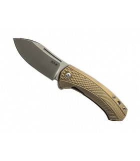 mkm mk.ls02tbr Couteau  lame acier M390 Bohler satiné  manche 10,5 cm  titanium 6AL4V bronzé, entretoise, clip titanium bronze