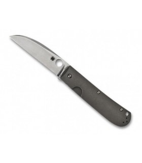 Spyderco c249tip Couteau  lame  Wharncliffe acier CTS-XHP finition « stonewashed » manche 11,5 cm   titanium