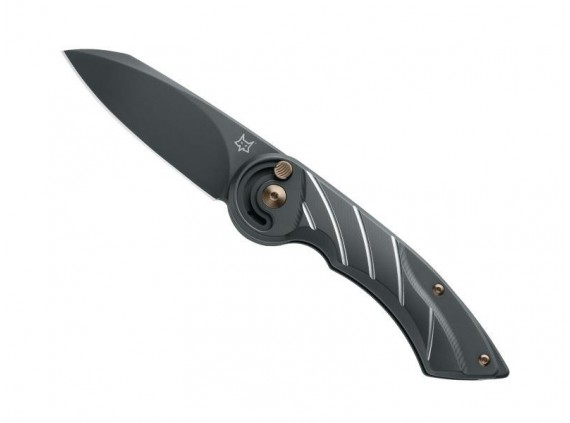 Fox Production fx.550tib Couteau  lame  acier M390 Bohler syst.ouverture «Finger Safe» manche 11,5 cm   titanium