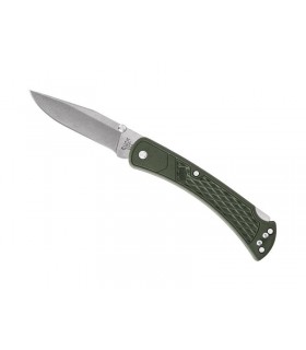 bück 7110.ods2 Couteau  lame  acier 420 à bouton double manche 12,5 cm  en nylon  vert