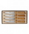 Roger Orfèvre 10111 Coffret à découper lame acier inoxydable microdentée manche 20,5 cm en bois olivier