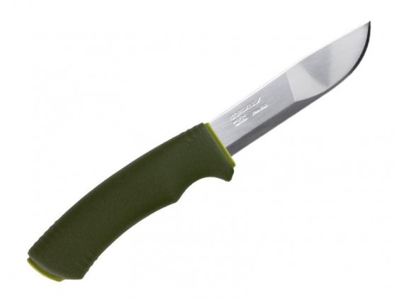 Morakniv 12356 Poignard lame acier inoxydable microdentée manche 11 cm gomme vert