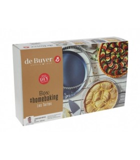 De buyer 3030.00 Box 5 pièces lame acier inoxydable manche 0 cm en bois de hêtre, fini à la cire d'abeille