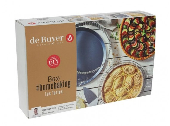 De buyer 3030.00 Box 5 pièces lame acier inoxydable manche 0 cm en bois de hêtre, fini à la cire d'abeille