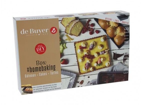 De buyer 4713.03 Box 4 pièces lame Box « homebaking : Gâteaux - Cakes - Tartes »  manche 0 cm Moule antiadhèrent
