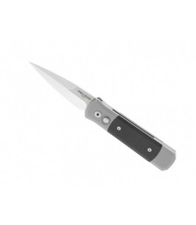 pro-tech pt.700cf Couteau  lame acier 154CM satiné manche 11,5 cm aluminium 6061-T6 avec inserts fibre de carbone gris