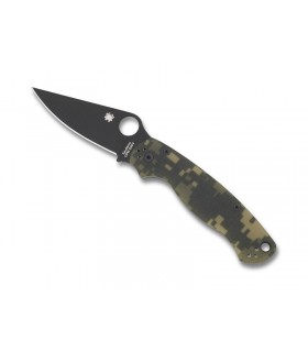 Spyderco c81gpcmobk2 Couteau  lame  acier CPM-S30V revêtement DLC noir manche 12 cm  G10  camouflé