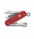 Victorinox 0.6221.201g Couteau lame acier inox manche 5,8 cm Alox quadrillé rouge