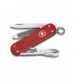 Victorinox 0.6221.201g Couteau lame acier inox manche 5,8 cm Alox quadrillé rouge