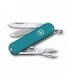 Victorinox 0.6223.23g Couteau lame acier inox manche 5,8 cm Alox quadrillé bleu canard