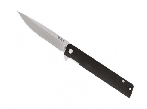 Buck 7256.bks Couteau lame acier 7Cr manche 11,5 cm G10 Noir