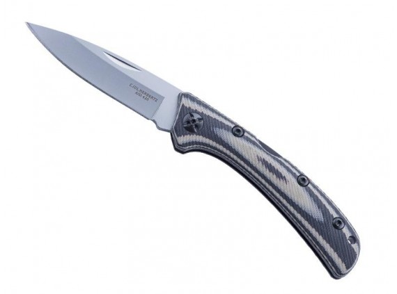 Herbertz 598811 Couteau lame Acier 420 manche 11 cm G10 Beige/noir