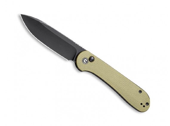 civivi c2103b Couteau lame Acier 14C28N manche  cm Acier inox et plaquettes G10  Vert olive