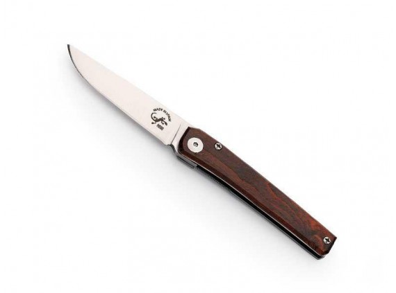 Salamandra 64257 Couteau lame N690Co manche  cm Bois pistachier/inox gris