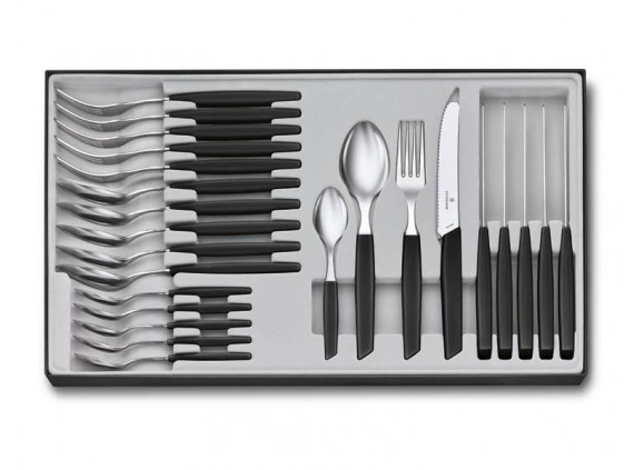 Victorinox 6.9093.11w.24 Ménagère lame acier inox 18/17 manche  cm polypropylène noir