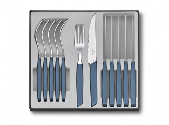 Victorinox 6.9096.12w2.12 Ménagère lame acier inox 18/17 manche  cm polypropylène noir