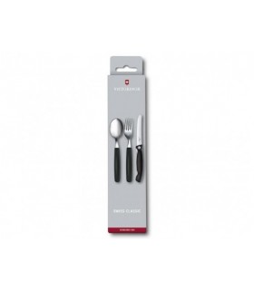Victorinox 6.7192.f3 Set couverts lame acier inox manche  cm polypropylène noir
