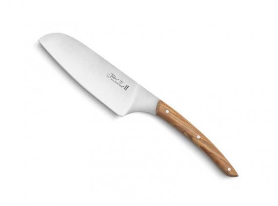 cdozorme 3243 Santoku lame acier X50CrMoV16 manche  cm bois olivier