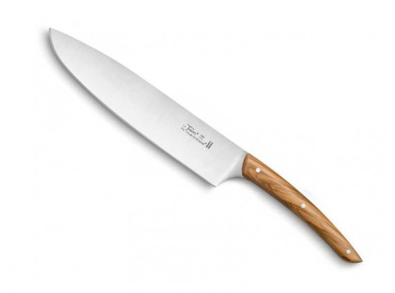 cdozorme 3245 Chef lame acier X50CrMoV18 manche  cm bois olivier