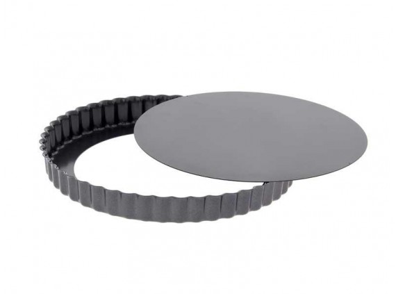 De buyer 4706.24 Moule à tarte lame acier manche  cm  gris