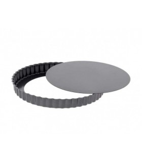 De buyer 4706.28 Moule à tarte lame acier manche  cm  gris