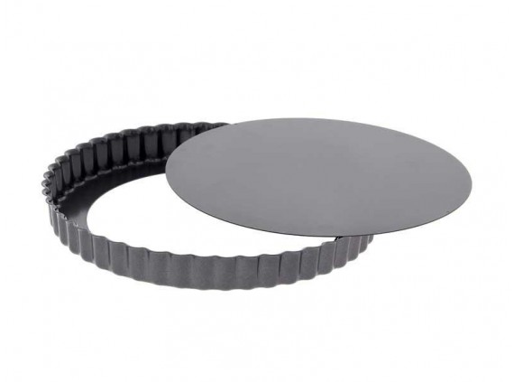 De buyer 4706.28 Moule à tarte lame acier manche  cm  gris