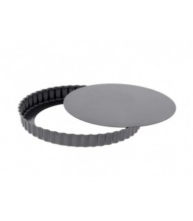 De buyer 4706.32 Moule à tarte lame acier manche  cm  gris