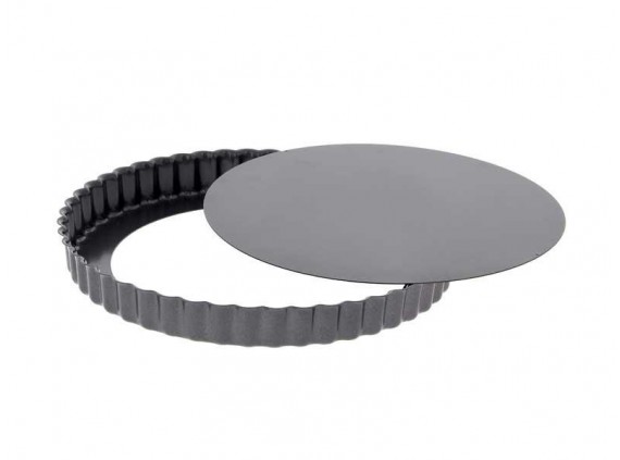 De buyer 4706.32 Moule à tarte lame acier manche  cm  gris