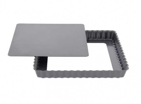 De buyer 4709.23 Moule à tarte lame acier manche  cm  gris