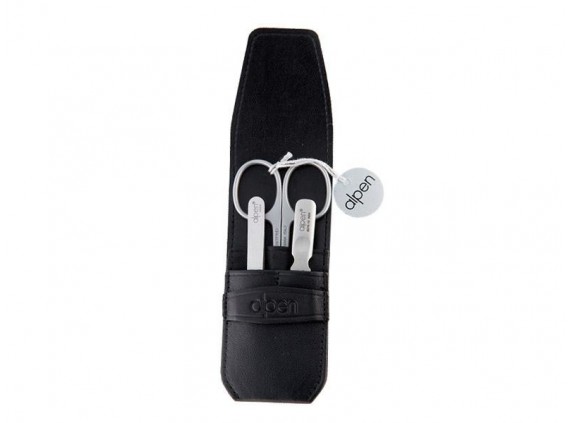 Alpen 6871r.black Pochette manucure lame Inox manche  cm inox satiné noir