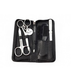 Alpen 6894r.black Trousse manucure lame Inox manche  cm inox satiné black