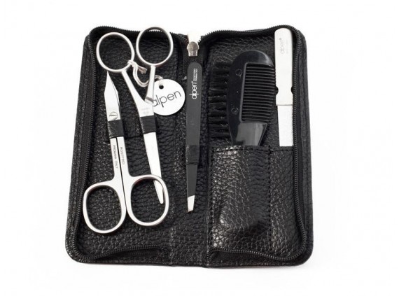Alpen 6894r.black Trousse manucure lame Inox manche  cm inox satiné black